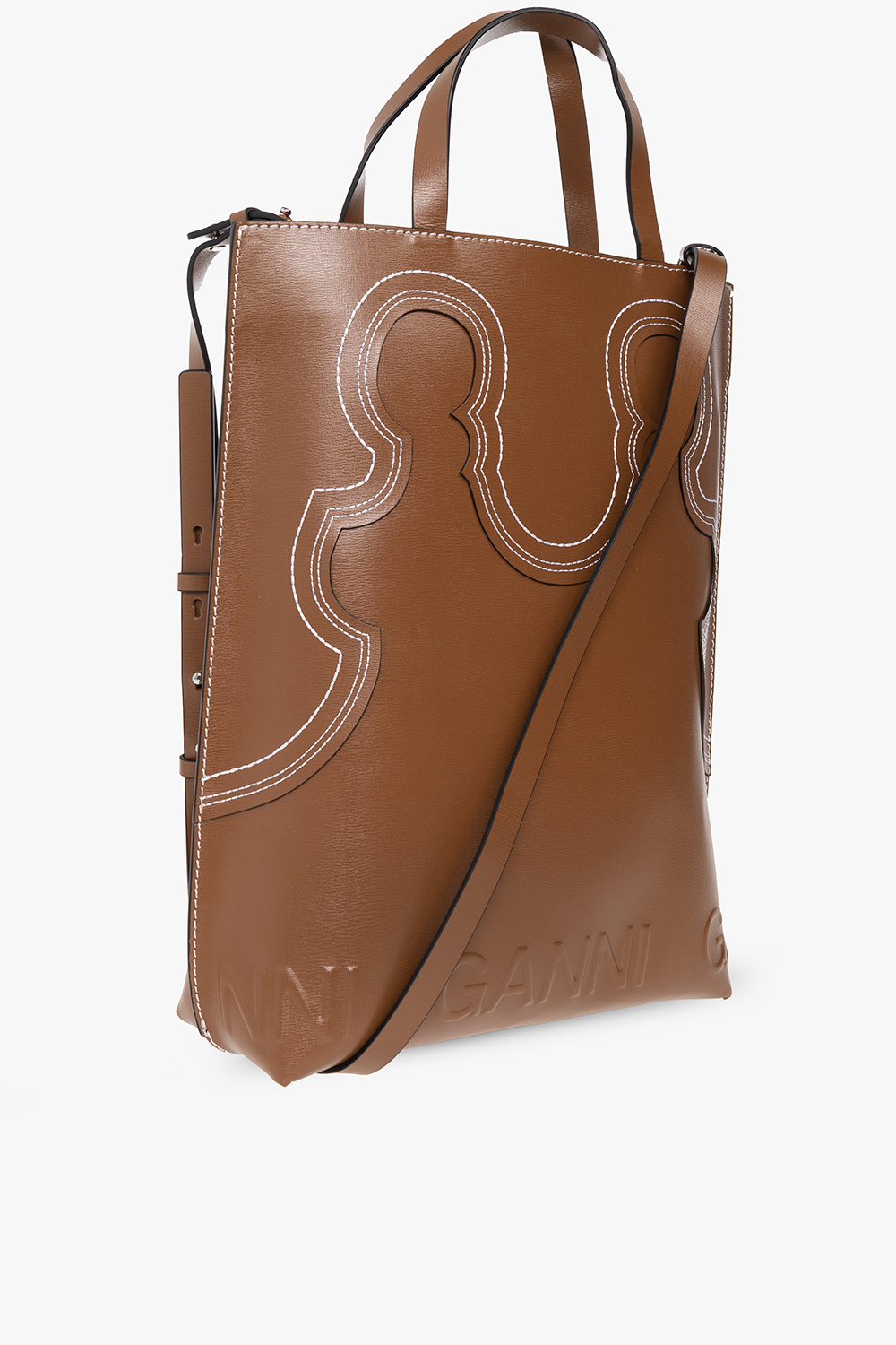 Brown 'Banner Western' shopper bag Ganni